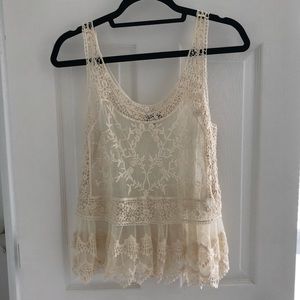 Ivory Lace flowy top